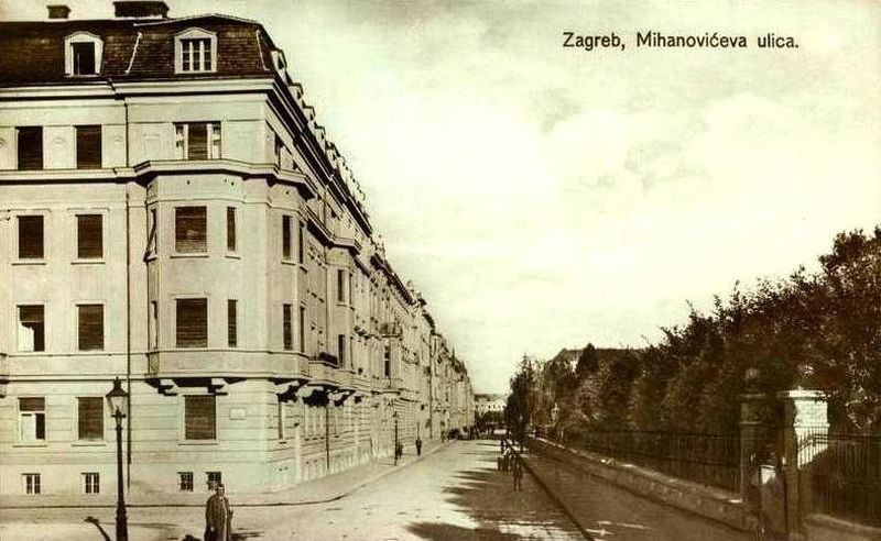 Mihanovićeva ulica oko 1890. godine